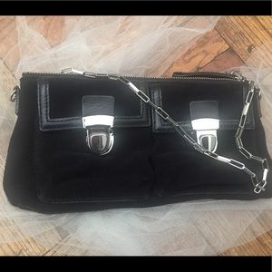 BANANA REPUBLIC SUEDE EDGY BUCKLE BAGUETTE Handbag